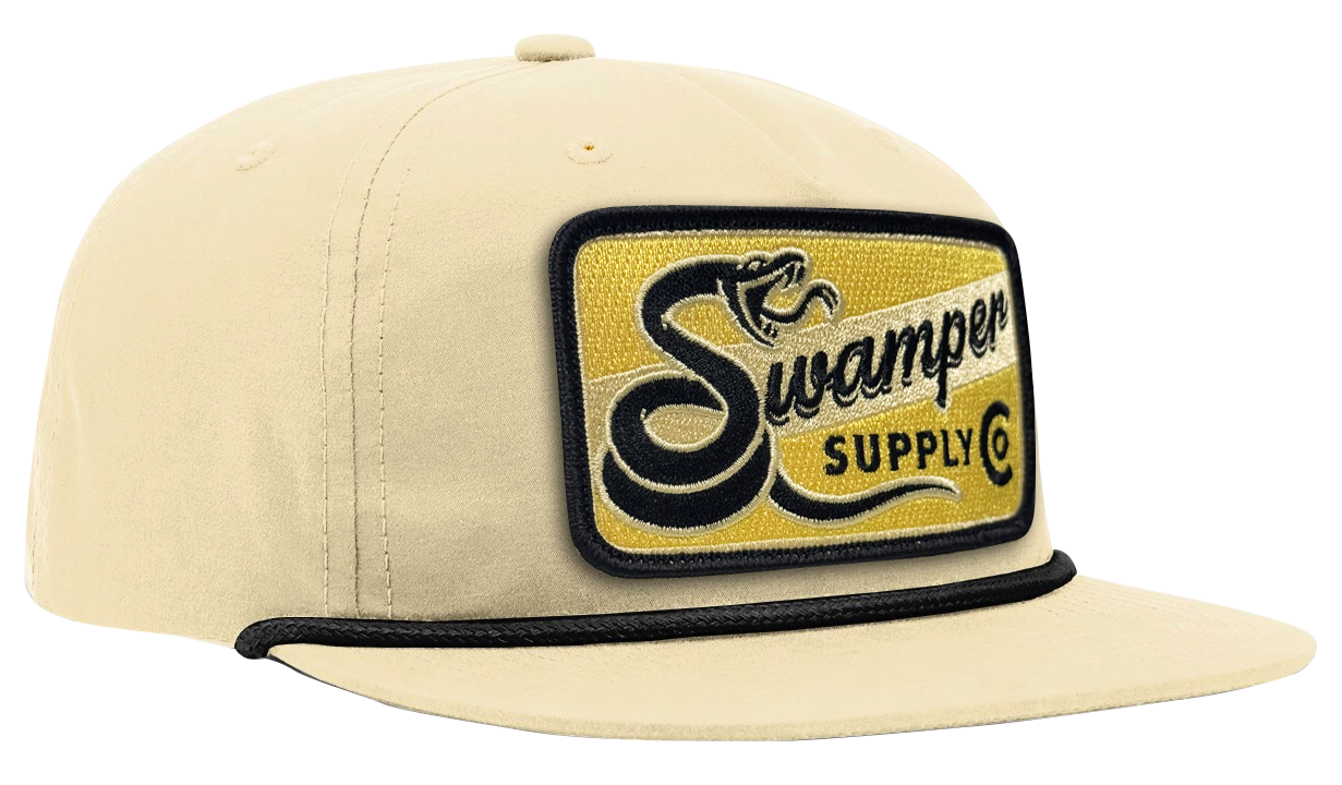 FLAT BILL ROPE HAT STRIKING PATCH