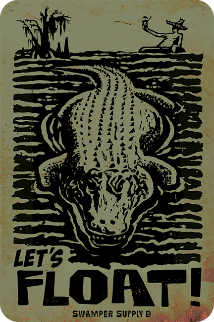 Let's Float Metal Sign