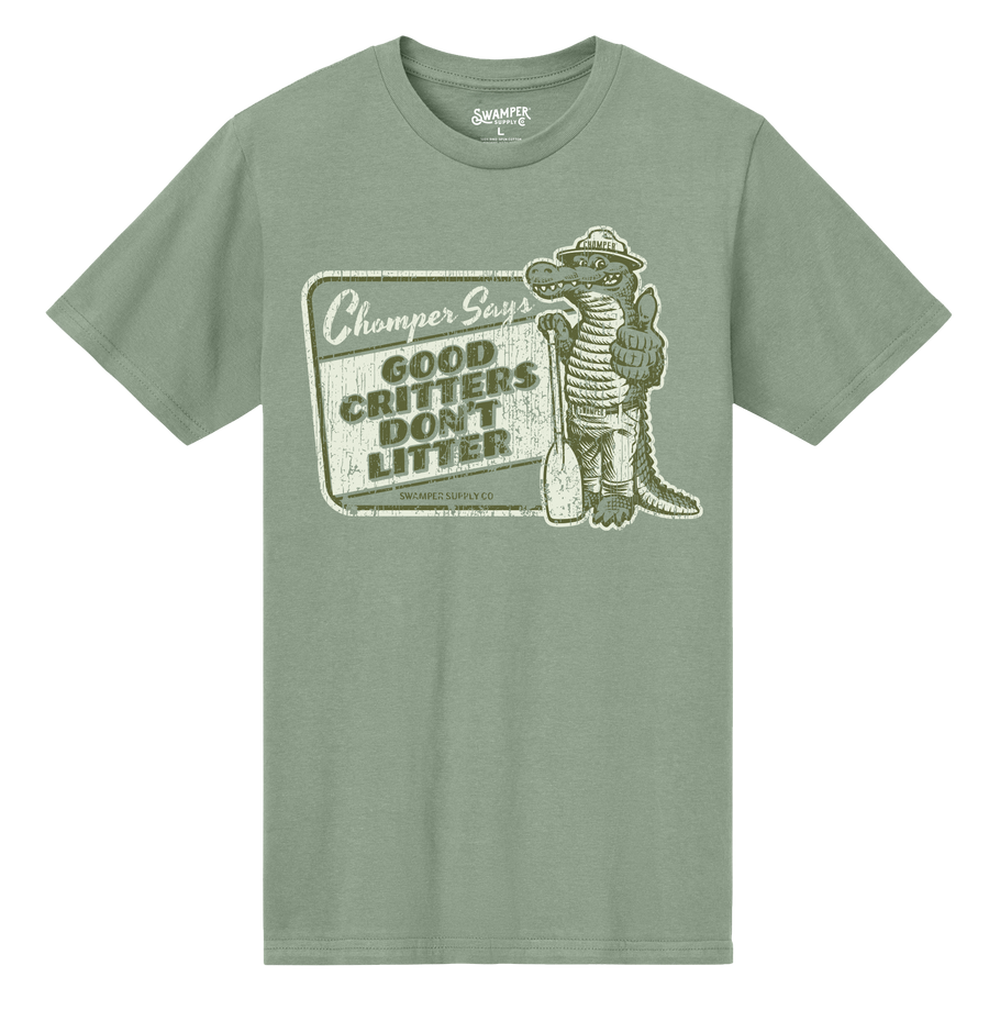 Chomper Says Good Critters Don't Litter T-Shirt