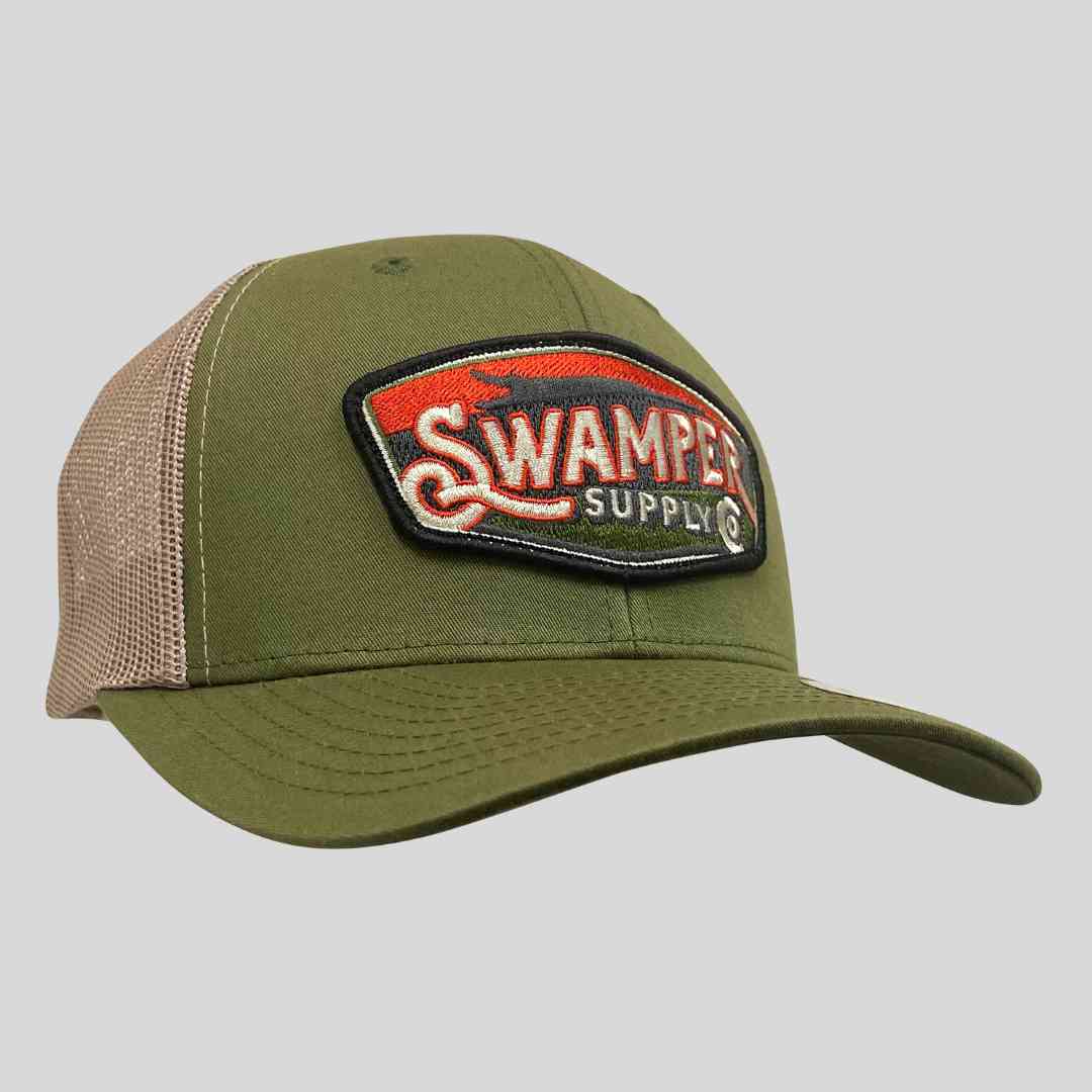 Moss/Khaki Gator Patch Trucker Hat