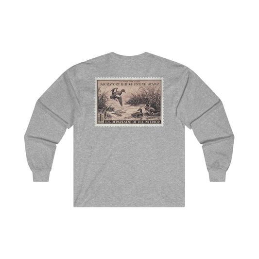 Official 1942-1943 Federal Duck Stamp - Long Sleeve Tee