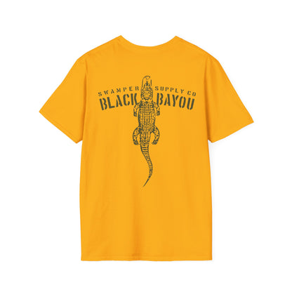 Swimming Gator - Black Bayou - Short Sleeve Tee