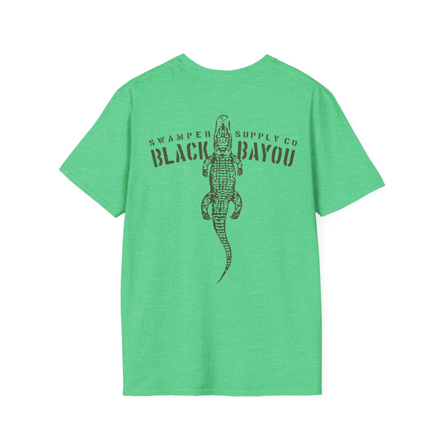 Swimming Gator - Black Bayou - Short Sleeve Tee