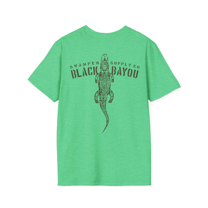 Swimming Gator - Black Bayou - Short Sleeve Tee