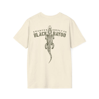 Swimming Gator - Black Bayou - Short Sleeve Tee