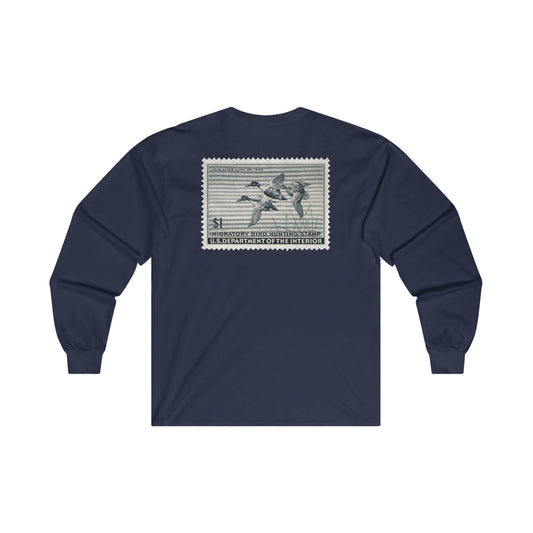 Official 1945-1946 Federal Duck Stamp - Long Sleeve Tee