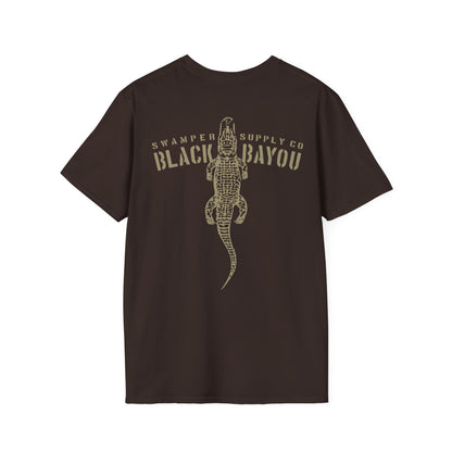 Swimming Gator - Black Bayou - Short Sleeve Tee