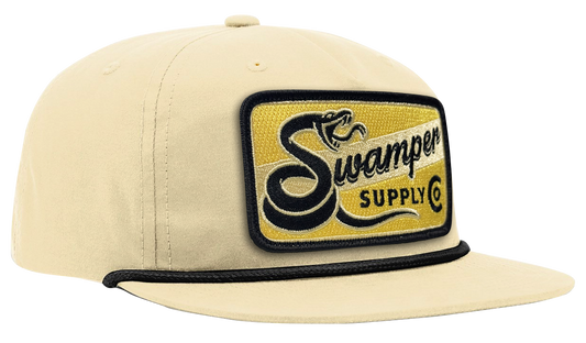 FLAT BILL ROPE HAT STRIKING PATCH