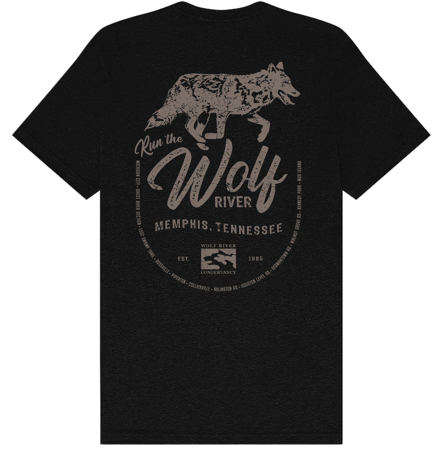 Wolf River Conservancy - Run the Wolf T-Shirt