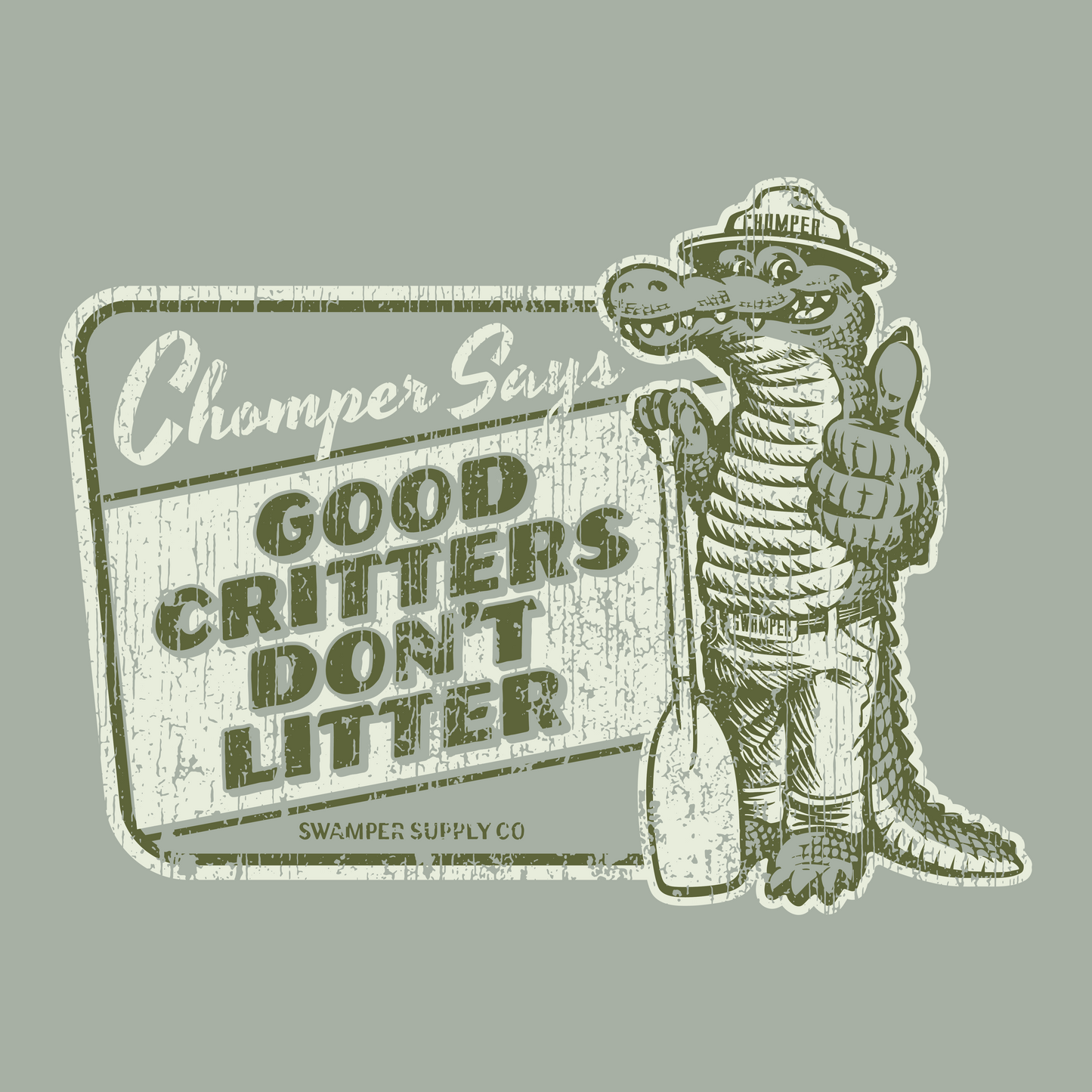 Chomper Says Don't Litter Hoodie