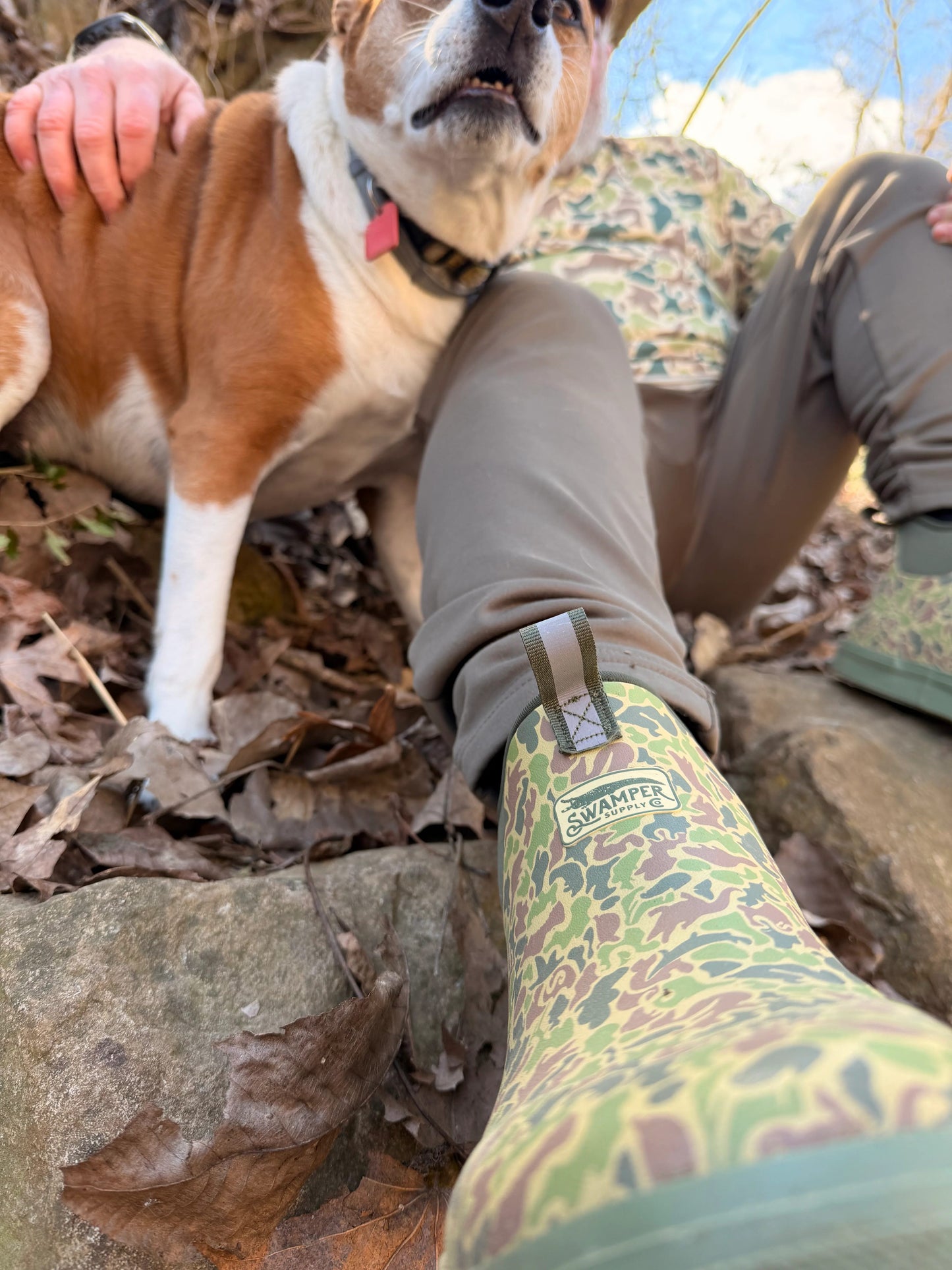 Swamper Supply Men’s Water Moccasin Deck Boots – Waterproof Critter Camo Swamp Boots